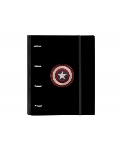 Carpeta con recambio safta din a4 tapa forrada 100 h 60 gr cuadro 5 mm capitan america teen 270x35x320 mm