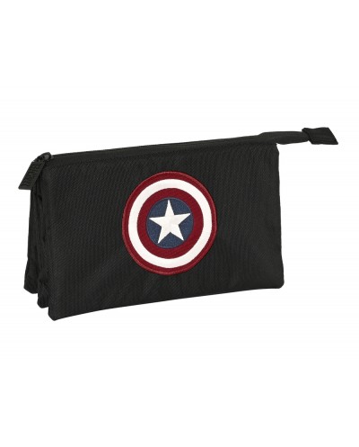 Bolso escolar safta portatodo capitan america teen triple 220x30x120 mm