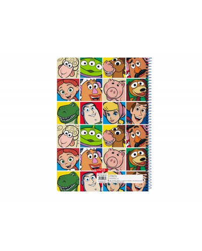 Cuaderno espiral safta folio 80 h 60 gr cuadro 4 mm tapa extradura toy story ready to play