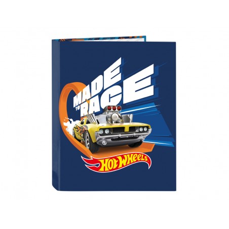 Carpeta safta carton folio 4 anillas mixtas hot wheels speed club