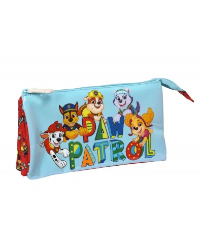 Bolso escolar portatodo safta triple cremallera paw patrol funday 120x220x30 mm