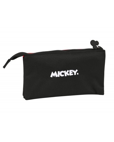 Bolso escolar portatodo safta triple cremallera mickey mouse mood 120x220x30 mm