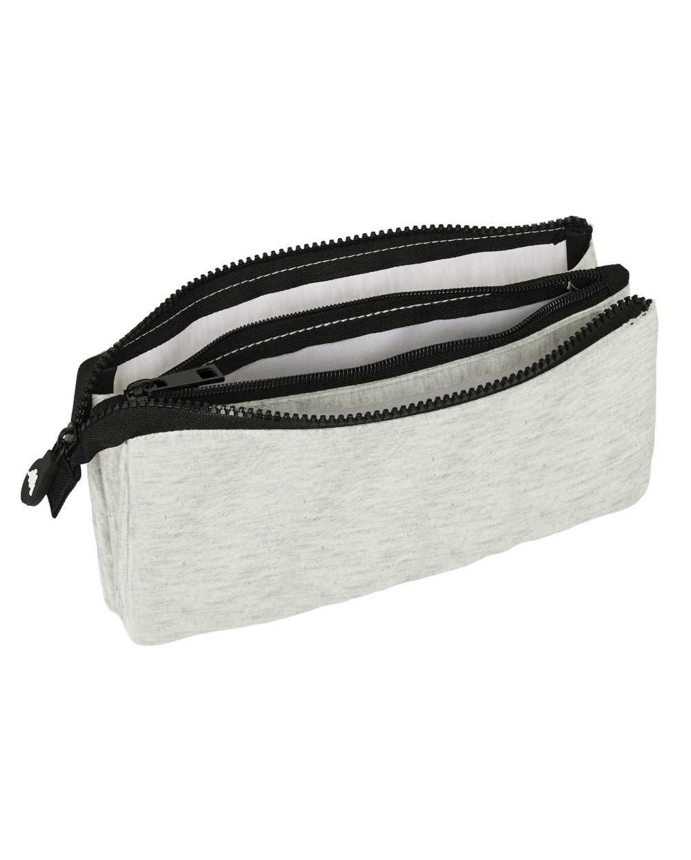 Bolso escolar portatodo safta triple cremallera kappa grey knit 120x220x30 mm