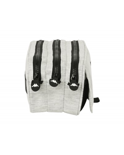 Bolso escolar portatodo safta triple cremallera kappa grey knit 100x215x80 mm