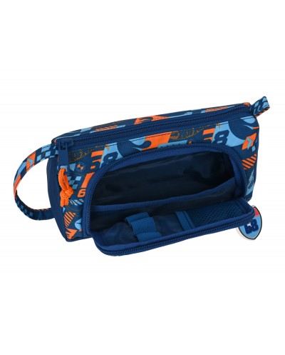 Bolso escolar portatodo safta con bolsillo desplegable vacio hot wheels speed club 110x200x85 mm