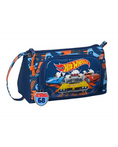 Bolso escolar portatodo safta con bolsillo desplegable vacio hot wheels speed club 110x200x85 mm