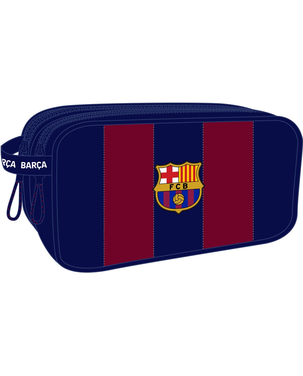 Neceser safta 2 departamentos adaptable a carro fc barcelona 1 equipacion 23 24 150x260x125 mm