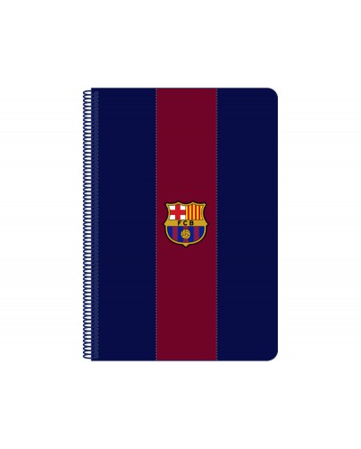 Cuaderno espiral safta folio 80 h 60 gr cuadro 4 mm tapa extradura fc barcelona 1 equipacion 23 24