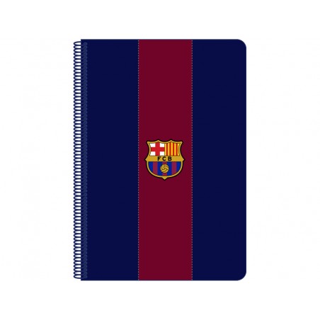 Cuaderno espiral safta folio 80 h 60 gr cuadro 4 mm tapa extradura fc barcelona 1 equipacion 23 24