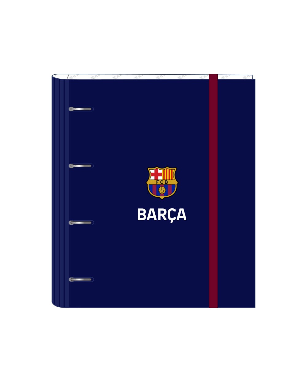 Carpeta con recambio safta din a4 tapa forrada 100 h 60 gr cuadro 5 mm con goma y 5 separadores fc barcelona 1