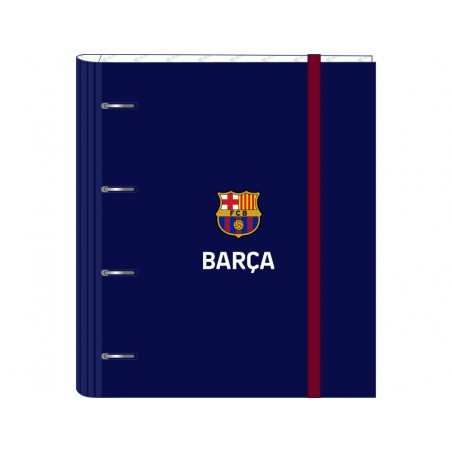 Carpeta con recambio safta din a4 tapa forrada 100 h 60 gr cuadro 5 mm con goma y 5 separadores fc barcelona 1