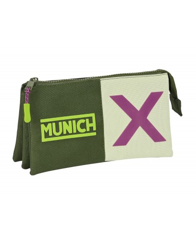 Bolso escolar portatodo safta triple munich bright khaki 30x220x120 mm