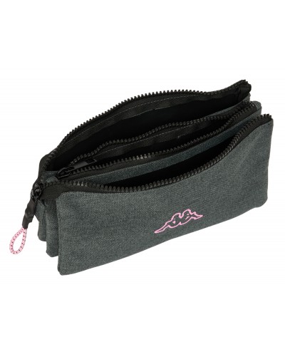 Bolso escolar portatodo safta triple kappa silver pink 30x220x120 mm