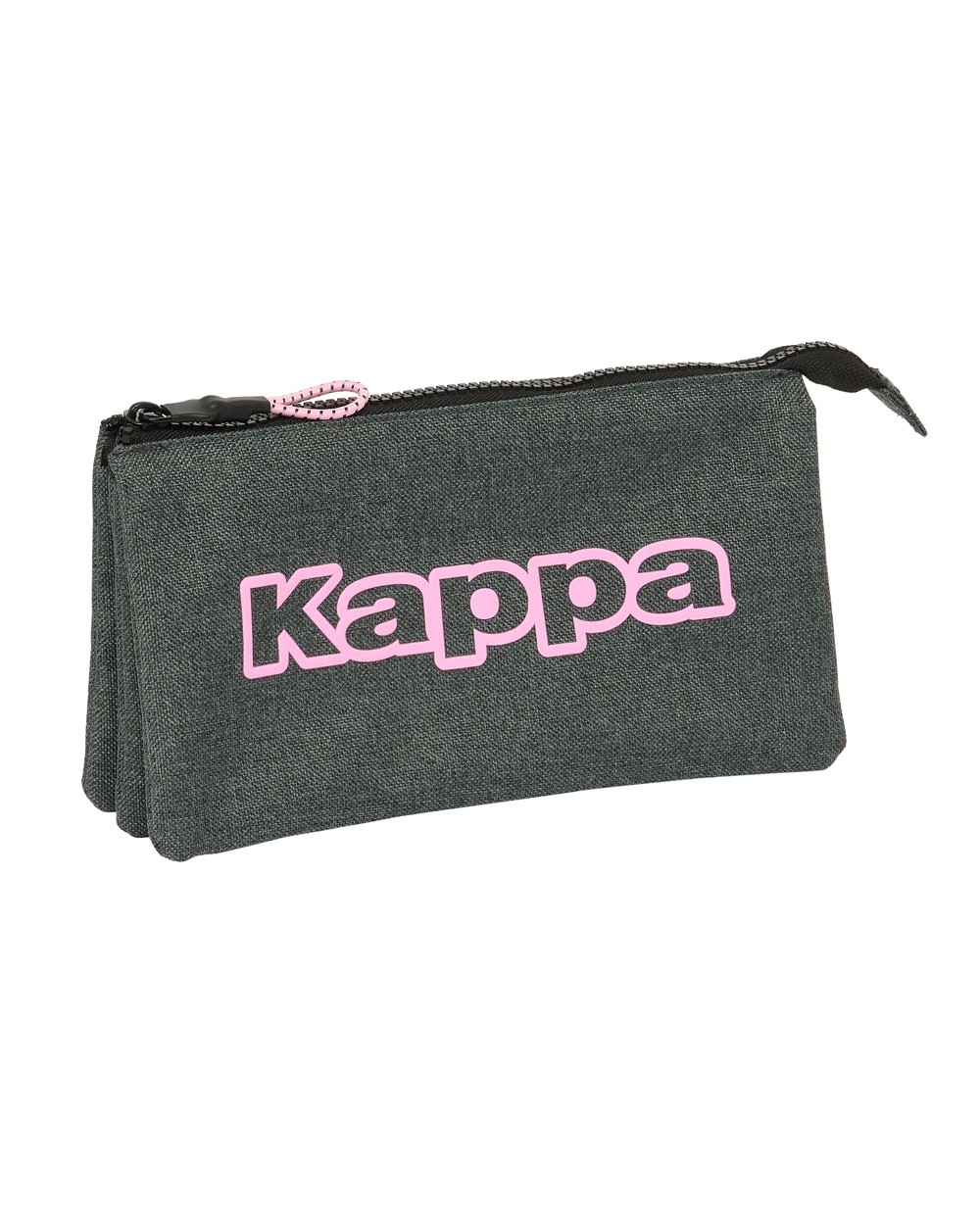 Bolso escolar portatodo safta triple kappa silver pink 30x220x120 mm