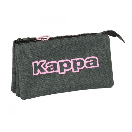 Bolso escolar portatodo safta triple kappa silver pink 30x220x120 mm