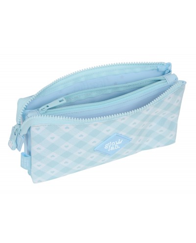 Bolso escolar portatodo safta triple glowlab cisnes 30x220x120 mm