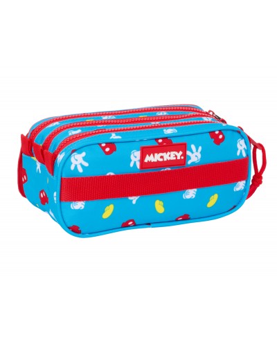 Bolso escolar portatodo safta triple big mickey mouse fantastic 80x215x100 mm