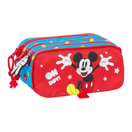 Bolso escolar portatodo safta triple big mickey mouse fantastic 80x215x100 mm