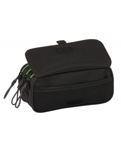 Bolso escolar portatodo safta triple big kappa black 80x215x100 mm