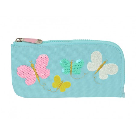 Bolso escolar portatodo safta plano reciclado moos butterflies 10x230x110 mm