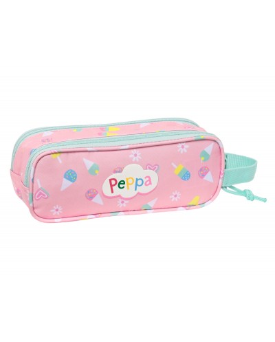 Bolso escolar portatodo safta doble peppa pig ice cream 60x210x80 mm