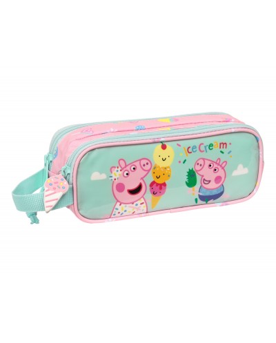 Bolso escolar portatodo safta doble peppa pig ice cream 60x210x80 mm