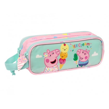 Bolso escolar portatodo safta doble peppa pig ice cream 60x210x80 mm