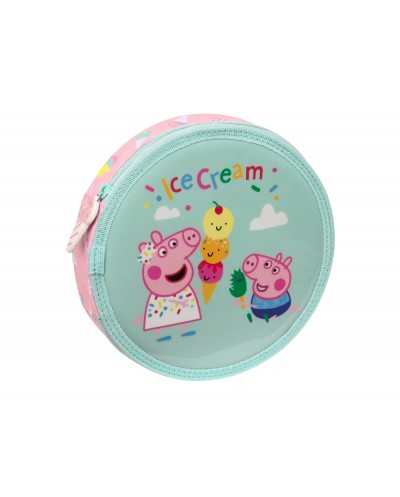 Plumier escolar safta redondo 18 piezas peppa pig ice cream 210x35 mm