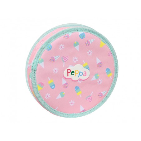 Plumier escolar safta redondo 18 piezas peppa pig ice cream 210x35 mm