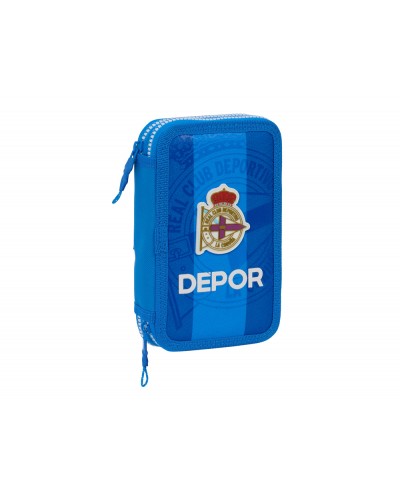 Plumier escolar safta doble cremallera 28 piezas deportivo de la coruna 40x125x195 mm