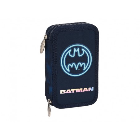 Plumier escolar safta doble cremallera 28 piezas batman legendary 40x125x195 mm