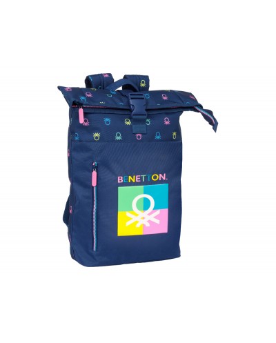 Mochila safta solapa para portatil 156 benetton cool 130x280x420 mm