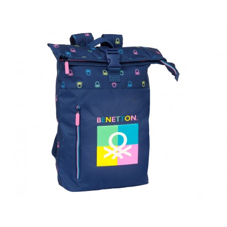 Mochila safta solapa para portatil 156 benetton cool 130x280x420 mm