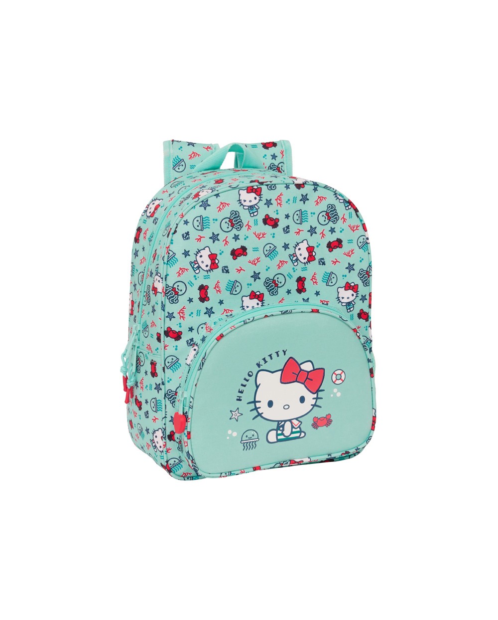 Mochila safta infantil adaptable a carro hello kitty sea lovers 110x260x340 mm