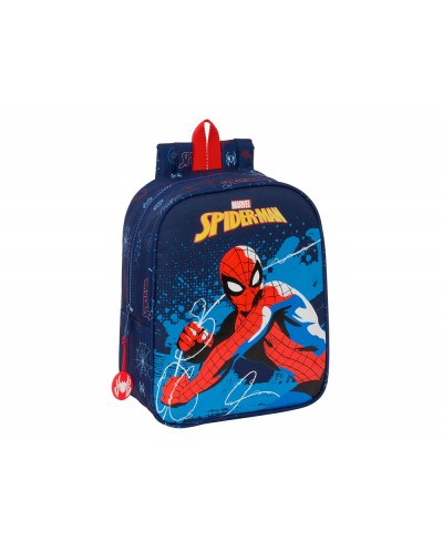 Mochila safta guarderia adaptable a carro spiderman neon 100x220x270 mm