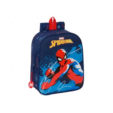 Mochila safta guarderia adaptable a carro spiderman neon 100x220x270 mm