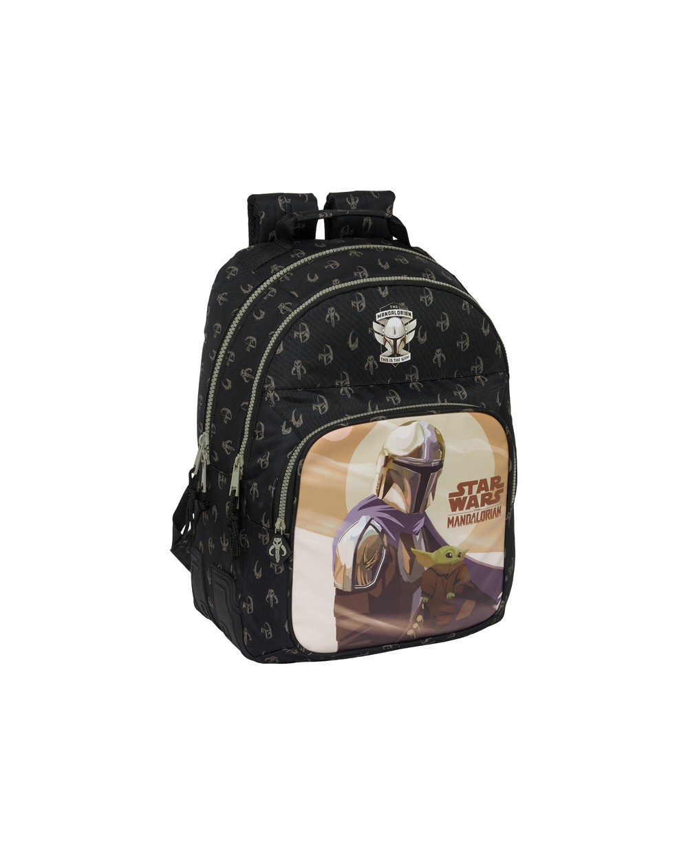 Mochila safta doble con cantoneras adaptable a carro the mandalorian this is the way 150x320x420 mm