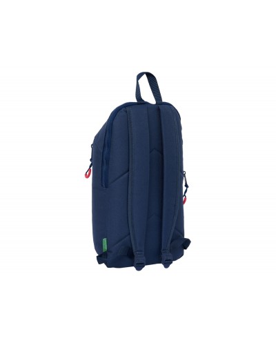 Mini mochila safta con cremallera vertical benetton italy 100x220x390 mm