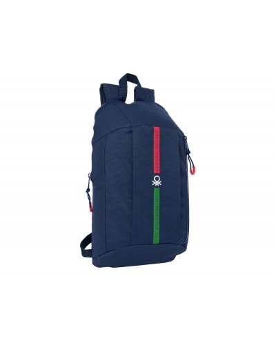 Mini mochila safta con cremallera vertical benetton italy 100x220x390 mm