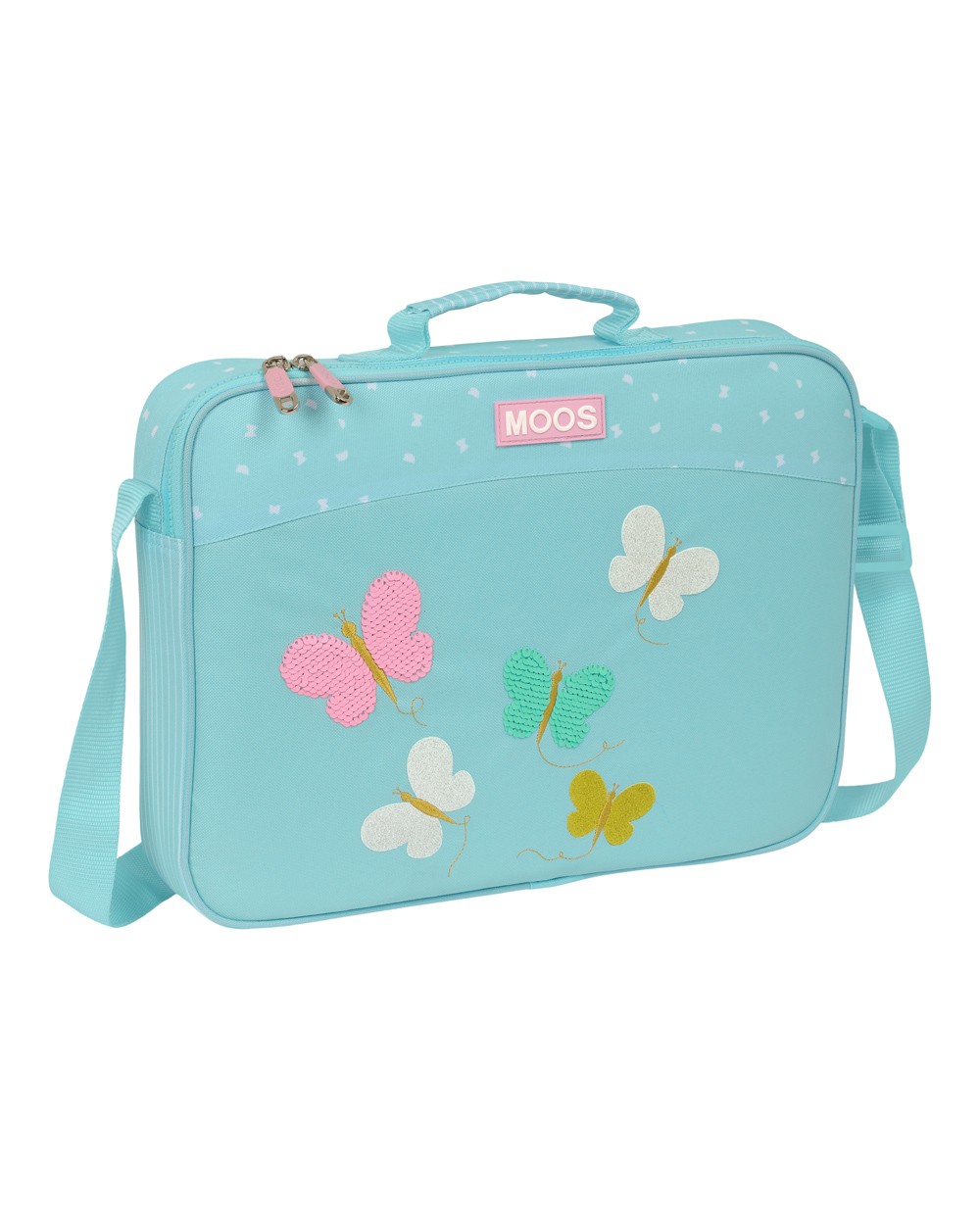 Cartera safta extraescolares reciclado moos butterflies 60x380280 mm