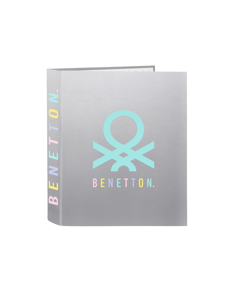 Carpeta safta carton folio 4 anillas lomo ancho benetton silver 60x270x300 mm