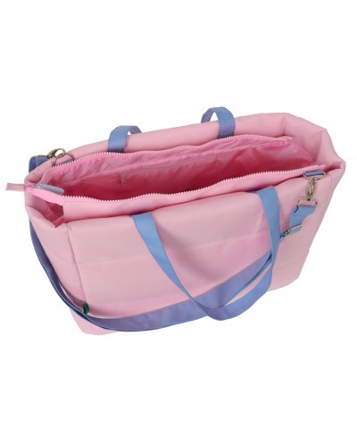 Bolso con bolsillo safta para portatil 14 benetton pink 170x400x310 mm