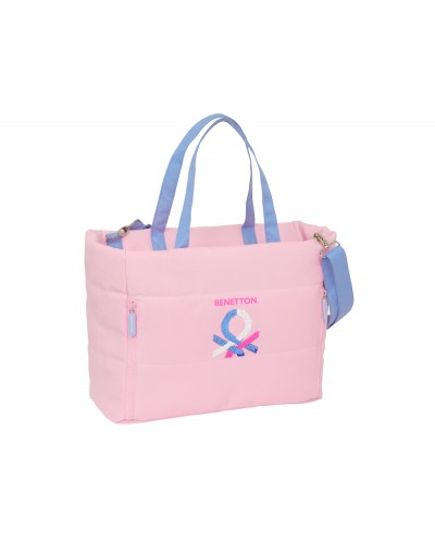 Bolso con bolsillo safta para portatil 14 benetton pink 170x400x310 mm