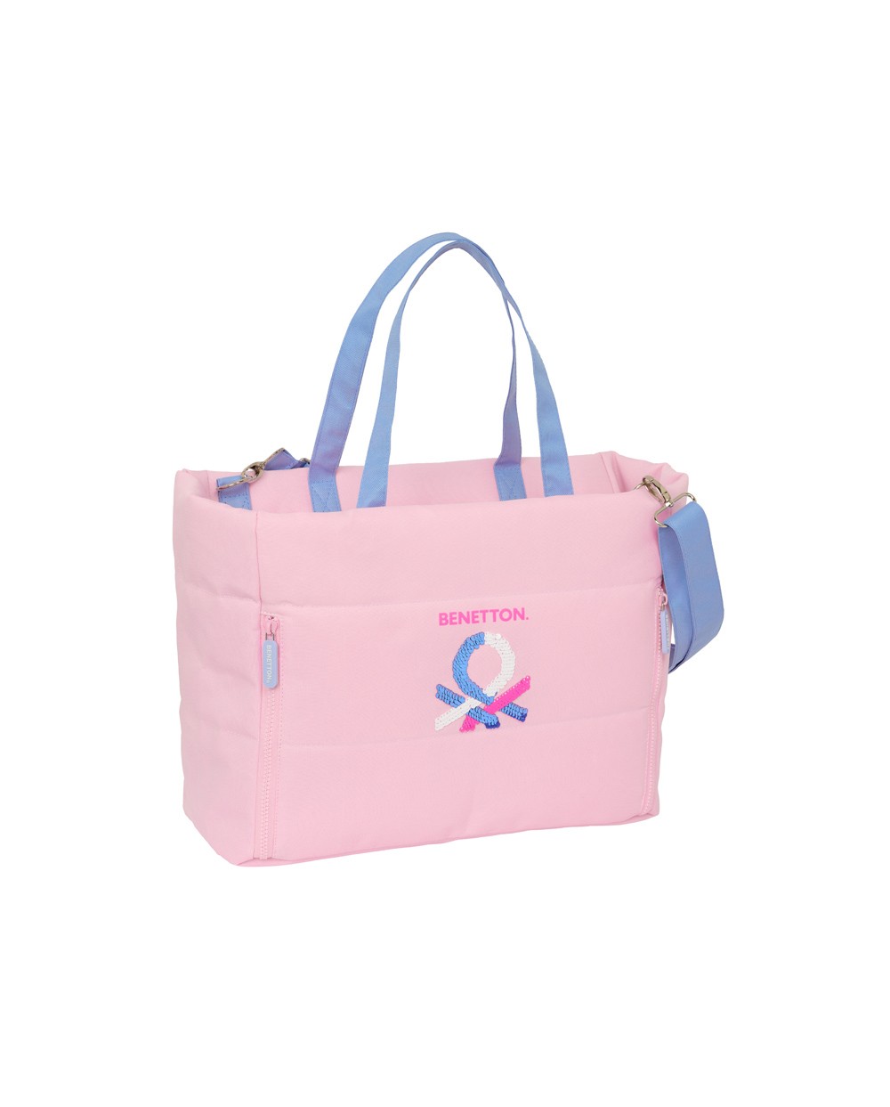 Bolso con bolsillo safta para portatil 14 benetton pink 170x400x310 mm