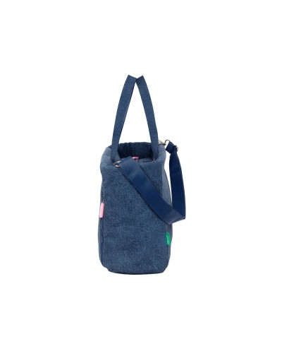 Bolso con bolsillo safta para portatil 14 benetton denim 170x400x310 mm