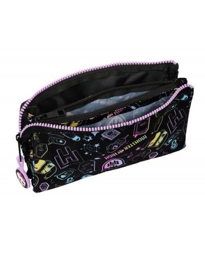 Bolso escolar portatodo safta triple monster high fantastic 30x220x120 mm
