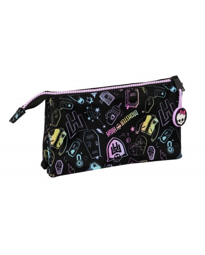 Bolso escolar portatodo safta triple monster high fantastic 30x220x120 mm