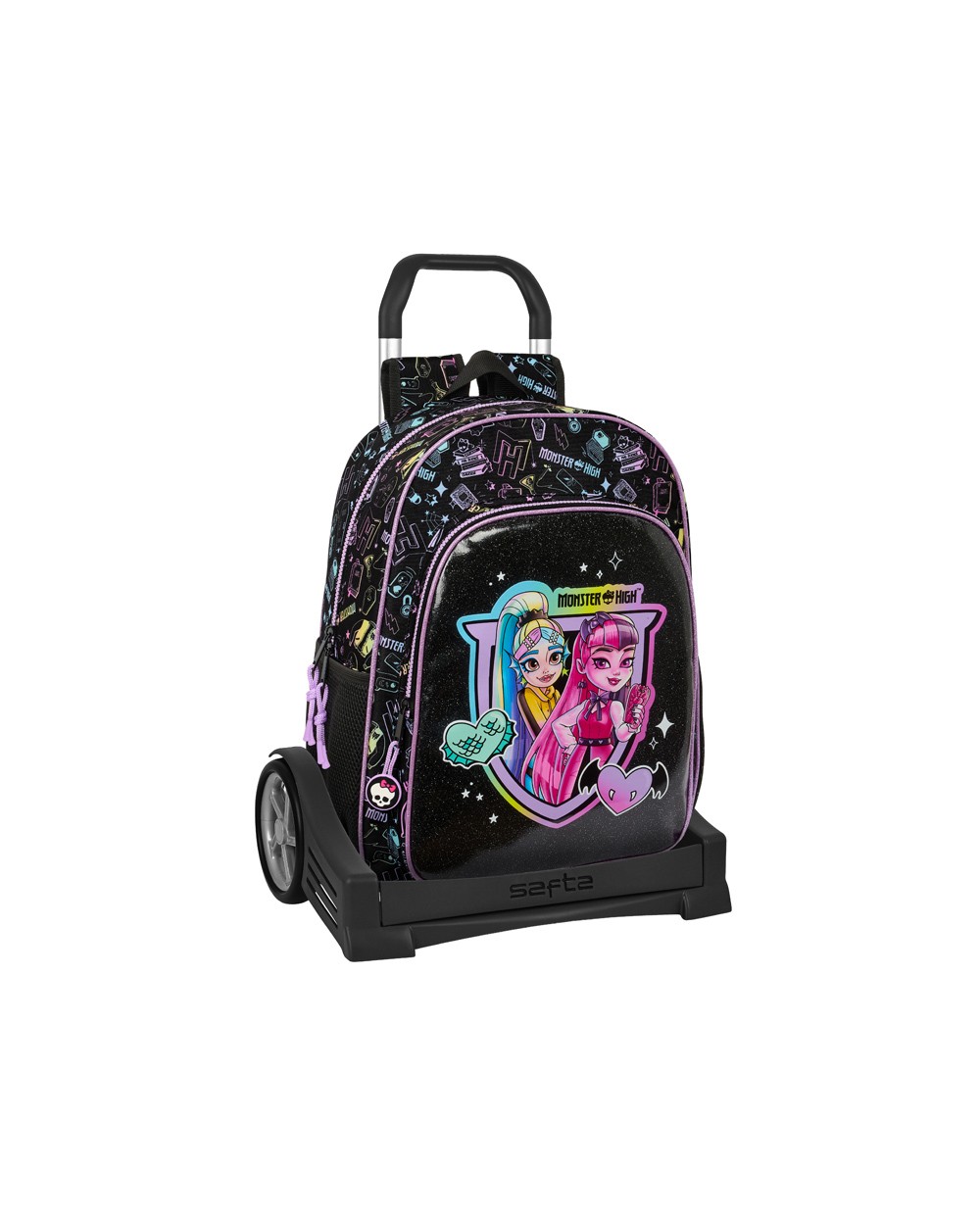 Mochila safta mod 108 con carro evolution monster high fantastic 140x330x420 mm