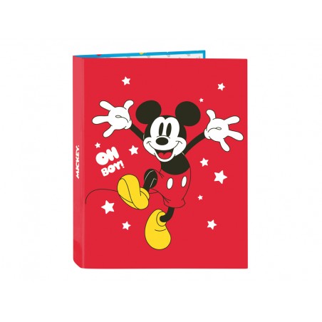 Carpeta safta carton folio 4 anillas mixtas mickey mouse fantastic 40x265x330 mm