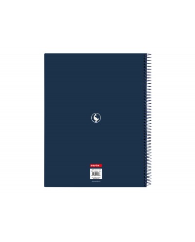 Cuaderno espiral safta microperforado din a4 tapa forrada 120 hojas cuadro 5 mm 60 gr el ganso classic